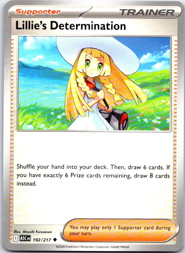 Lillie's Determination - 192/217 - - ASCENDED HEROES - Pokemon - | AC20-8