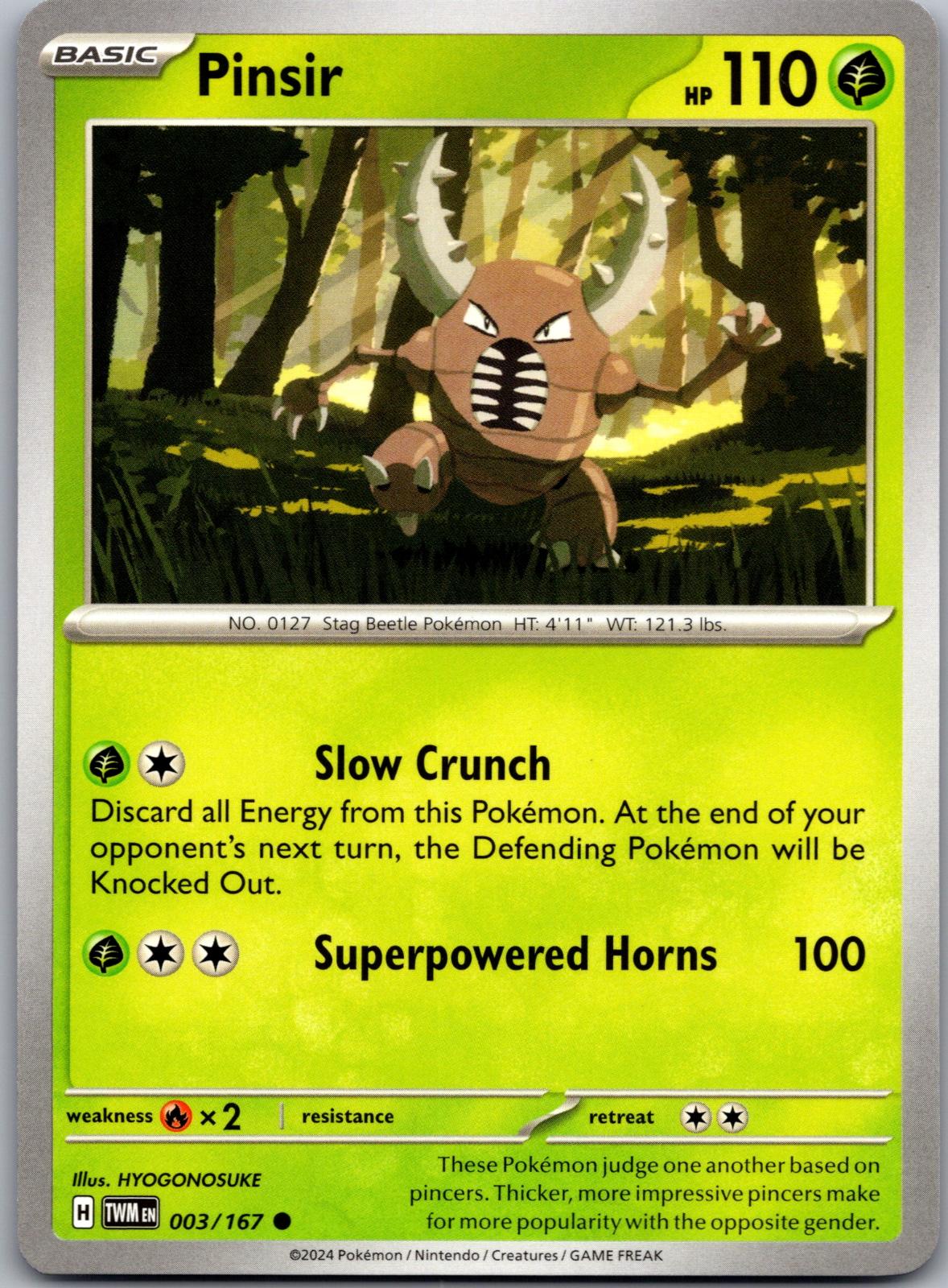 Pinsir - 003/167 - - TWILIGHT MASQUERADE - Pokemon - Common | AA88-9