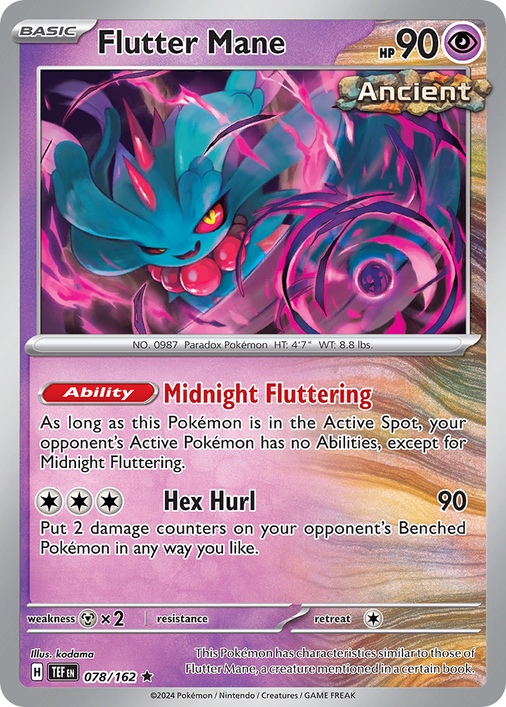 Flutter Mane - 078/162 - Holo - TEMPORAL FORCES - Pokemon - Rare | AA24-20