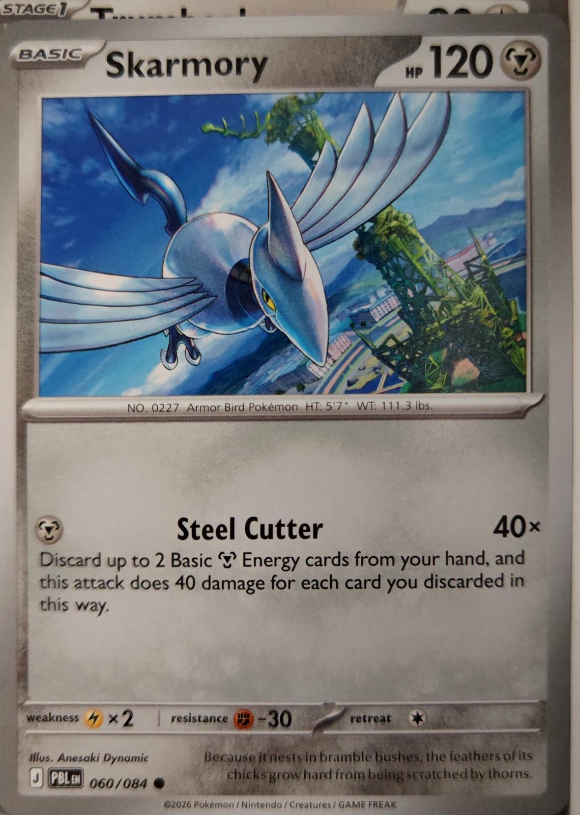 Skarmory - 060/084 - - PITCH BLACK - Pokemon - Common | AA28-81