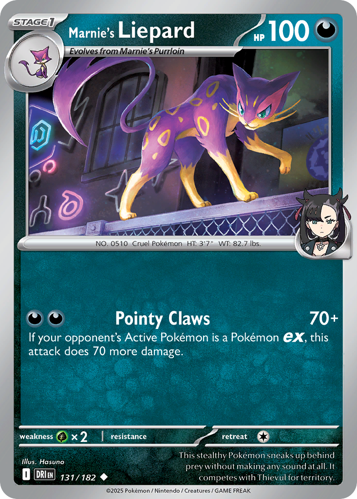Marnie's Liepard - 131/182 - - DESTINED RIVALS - Pokemon - Uncommon | AA23-58