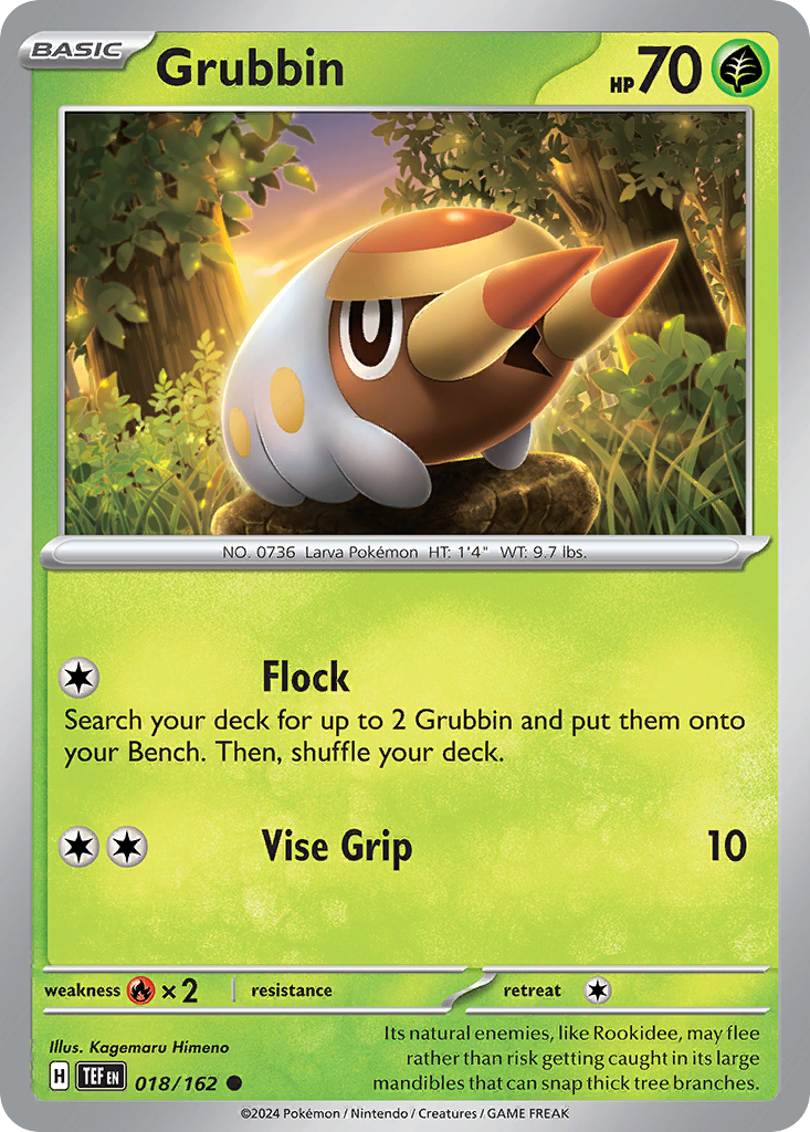 Grubbin - 018/162 - - TEMPORAL FORCES - Pokemon - Common | AA21-68