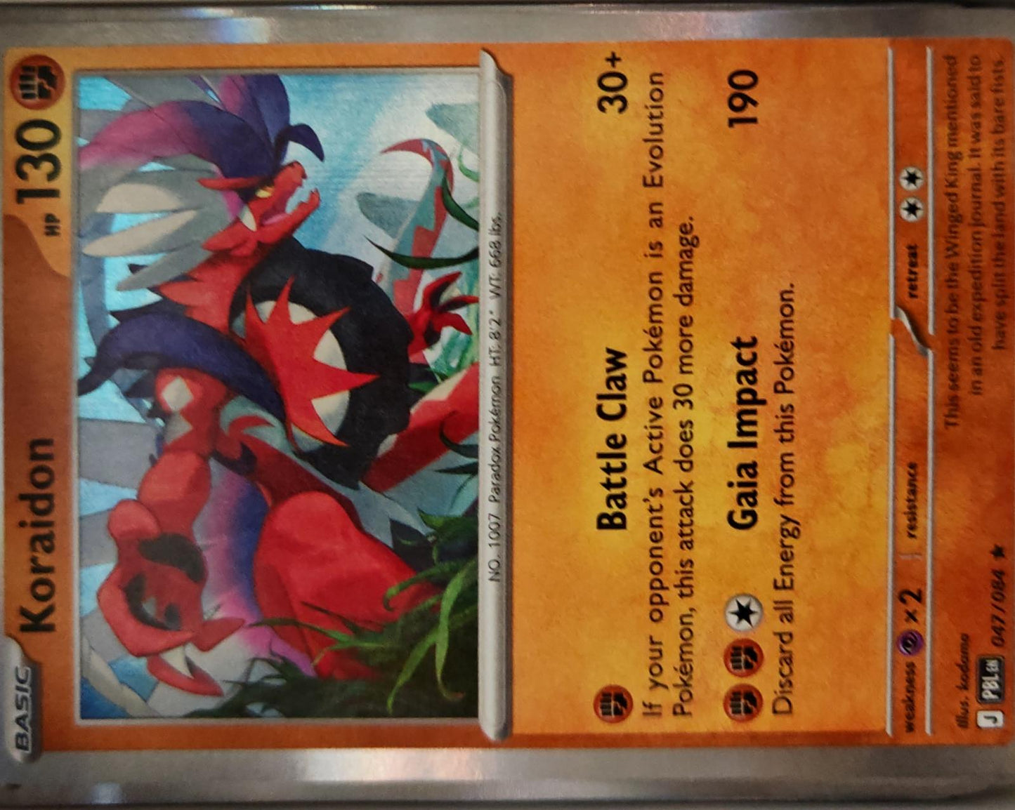 Koraidon - 047/084 - Holo - PITCH BLACK - Pokemon - Rare | AA14-22