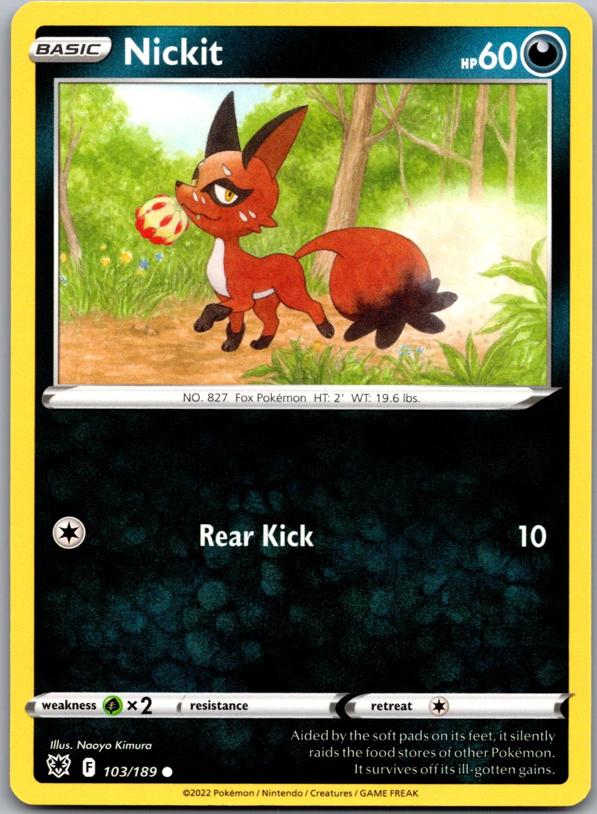 Nickit - 103/189 - - ASTRAL RADIANCE - Pokemon - Common | AA89-17