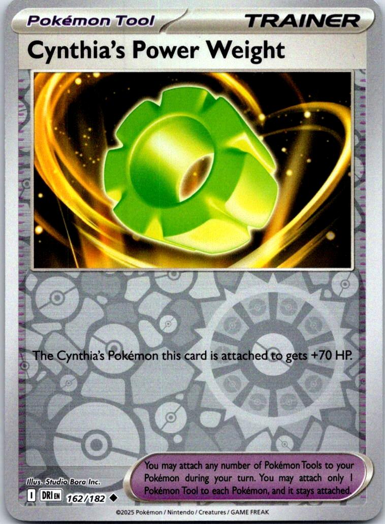 Cynthia's Power Weight - 162/182 - Reverse Holo - DESTINED RIVALS - Pokemon - | AB14-26