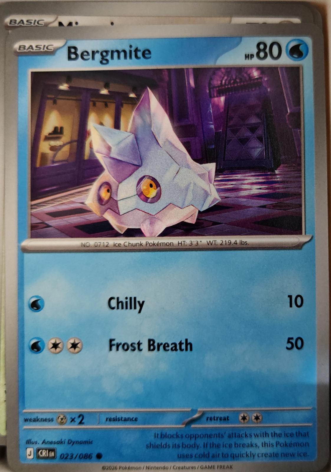 Bergmite - 023/086 - - CHAOS RISING - Pokemon - Common | AA23-98