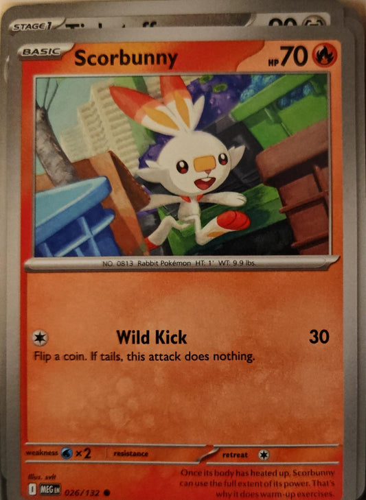Scorbunny - 026/132 - - MEGA EVOLUTION - Pokemon - Common | AA01-57