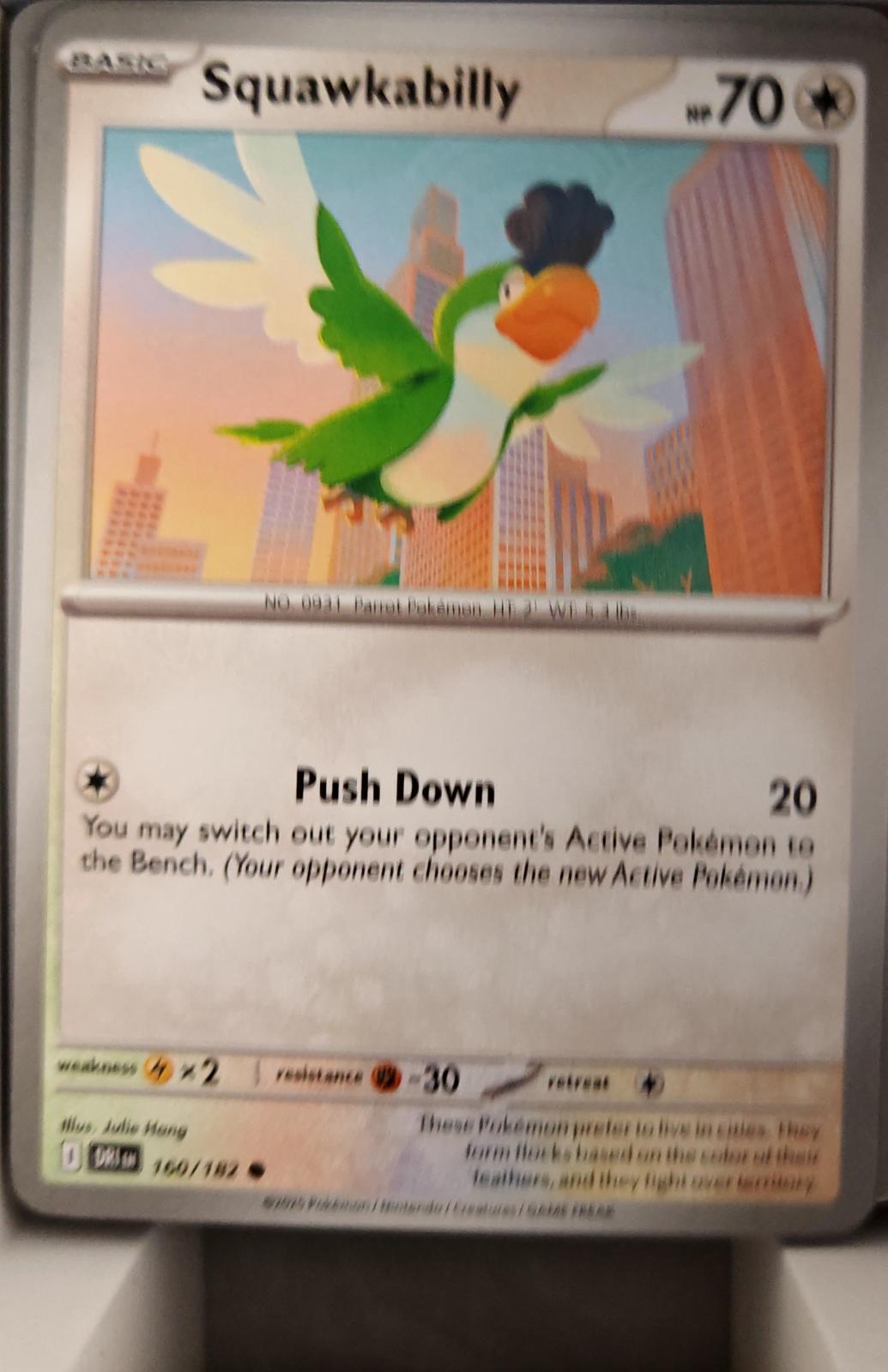 Squawkabilly - 160/182 - - DESTINED RIVALS - Pokemon - Common | AA38-81