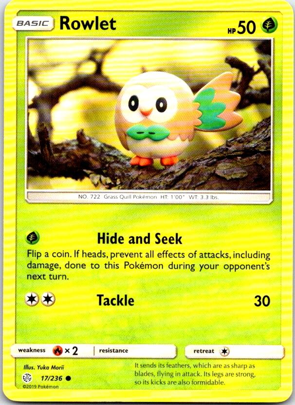 Rowlet - 17/236 - - COSMIC ECLIPSE - Pokemon - Common | AC13-21