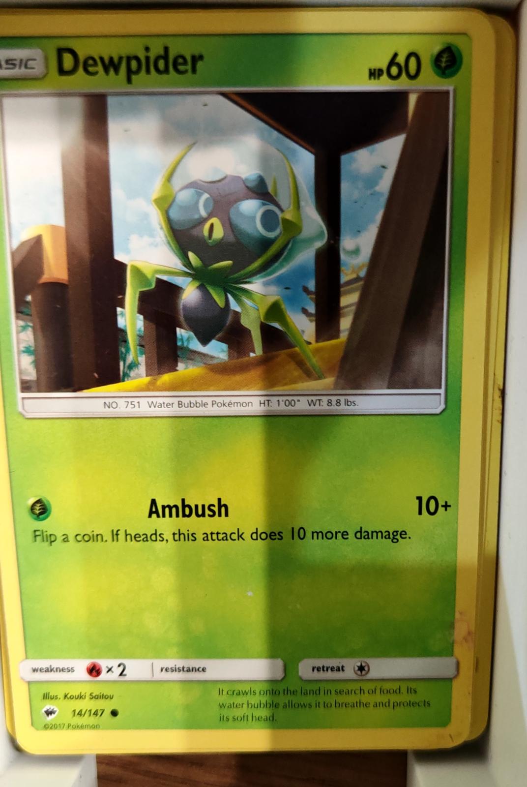 Dewpider - 14/147 - - BURNING SHADOWS - Pokemon - Common | AA66-29