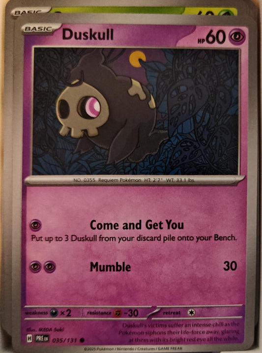 Duskull - 035/131 - - PRISMATIC EVOLUTIONS - Pokemon - Common | AA01-65