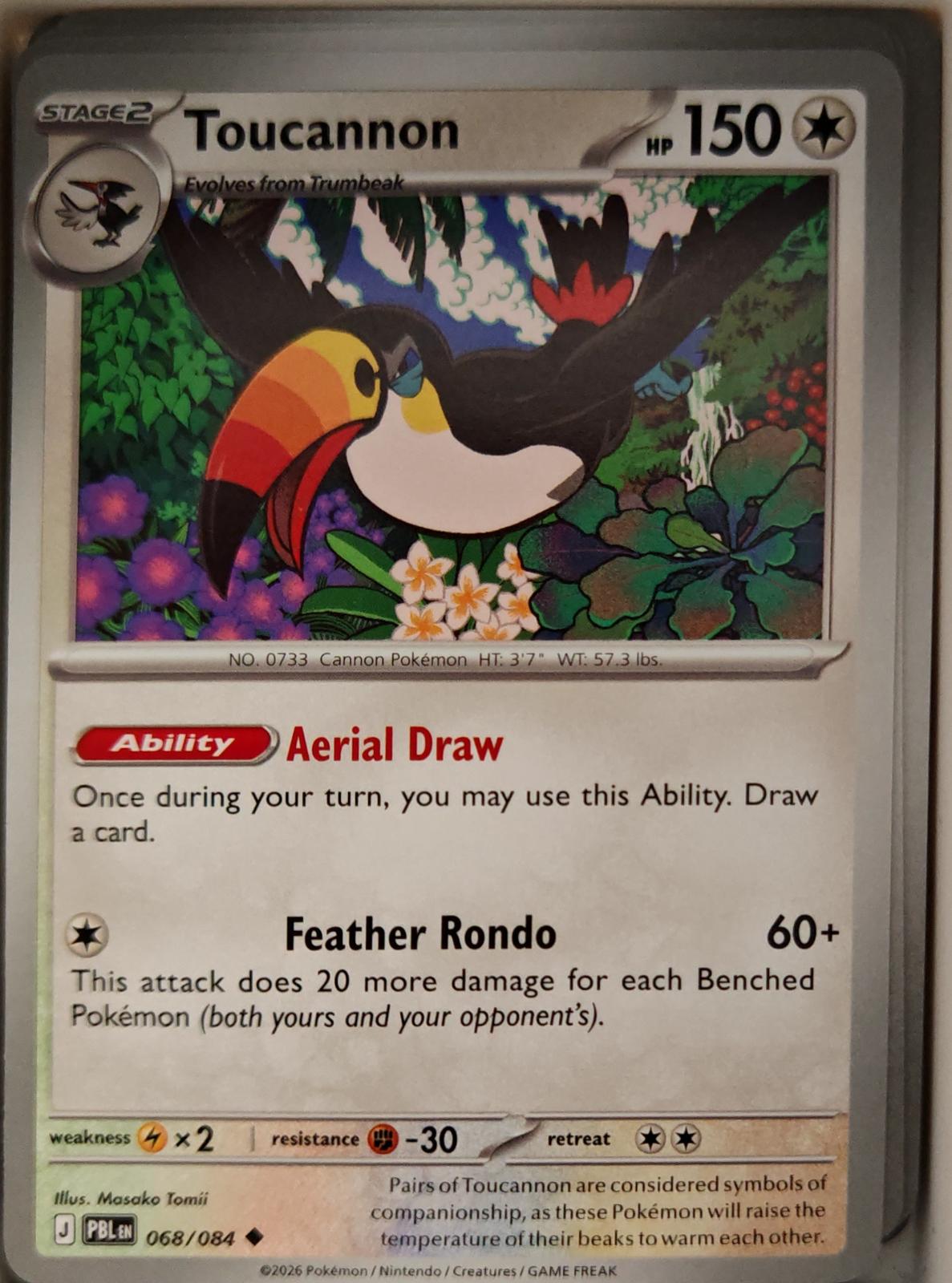 Toucannon - 068/084 - - PITCH BLACK - Pokemon - Uncommon | AA16-19