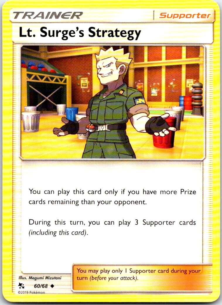 Lt. Surge's Strategy - 60/68 - - HIDDEN FATES - Pokemon - Uncommon | AB22-1