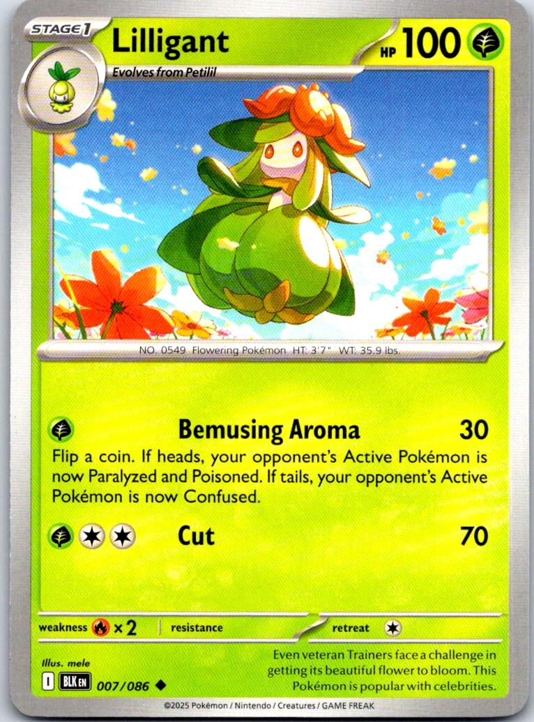 Lilligant - 007/086 - - BLACK BOLT - Pokemon - Uncommon | AA106-14