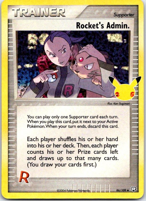 Rocket's Admin. - 86/109 - Holo - CELEBRATIONS: CLASSIC COLLECTION - Pokemon - | AC21-44