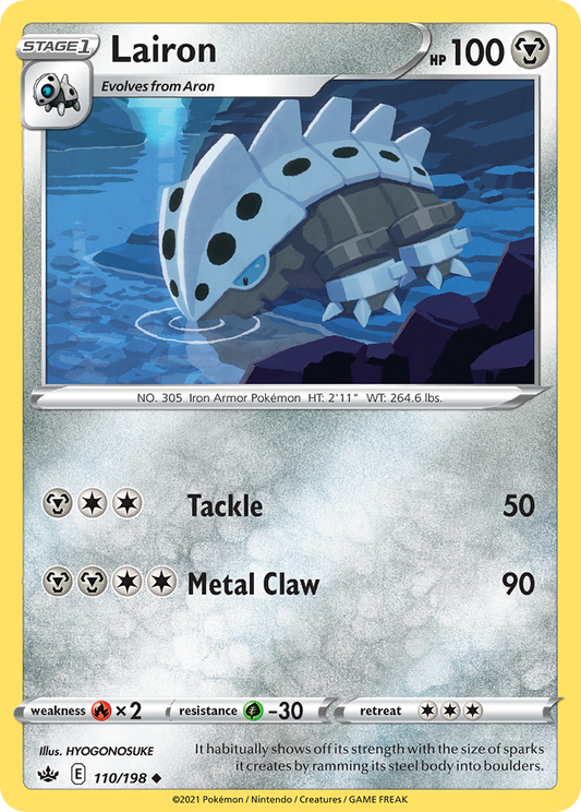 Lairon - 110/198 - - CHILLING REIGN - Pokemon - Uncommon | AA60-13