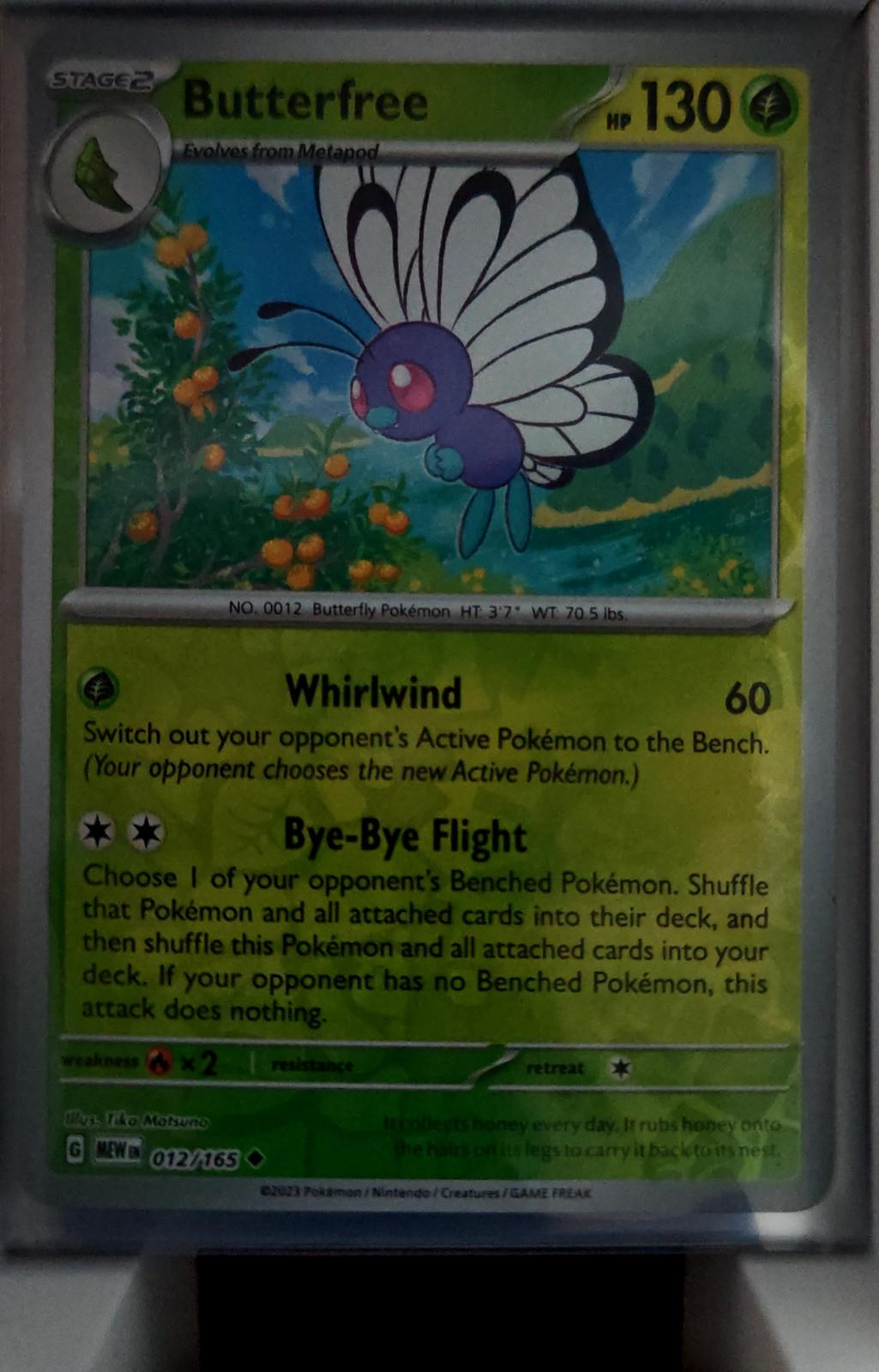 Butterfree - 012/165 - Reverse Holo - 151 - Pokemon - Uncommon | AA61-20