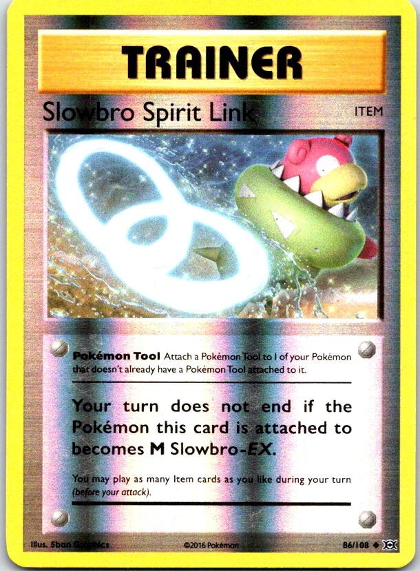 Slowbro Spirit Link - 86/108 - Reverse Holo - EVOLUTIONS - Pokemon - | AC21-45