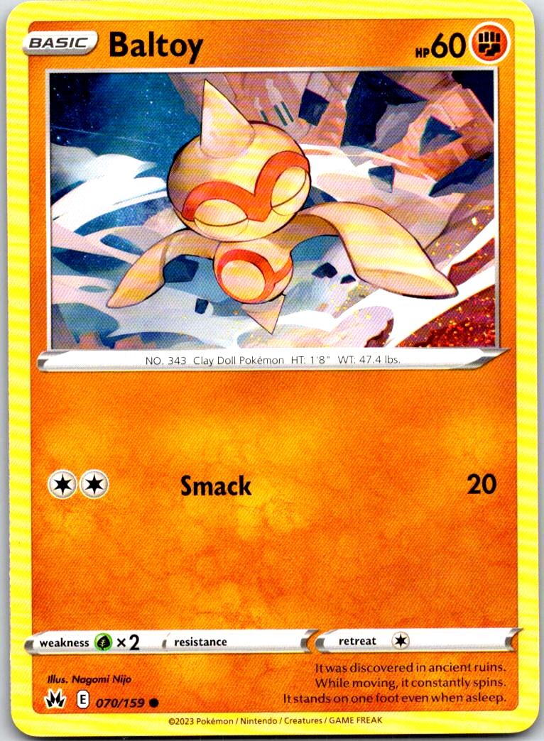 Baltoy - 070/159 - - CROWN ZENITH - Pokemon - Common | AA102-42