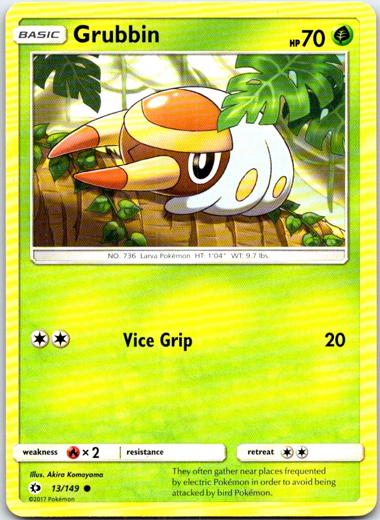 Grubbin - 13/149 - - SM BASE SET - Pokemon - Common | AB64-3
