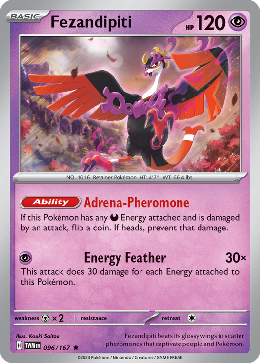 Fezandipiti - 096/167 - Holo - TWILIGHT MASQUERADE - Pokemon - Rare | AA74-17