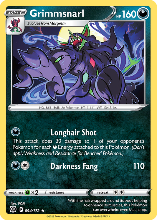 Grimmsnarl - 094/172 - - BRILLIANT STARS - Pokemon - Rare | AA90-32