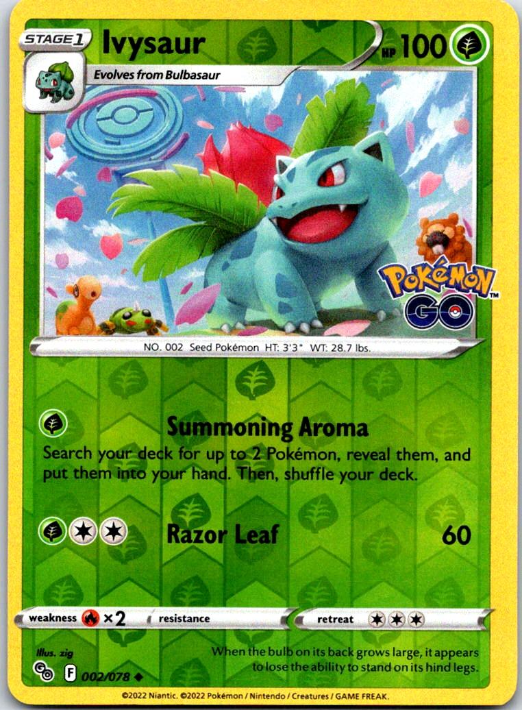 Ivysaur - 002/078 - Reverse Holo - POKEMON GO - Pokemon - Uncommon | AA119-18