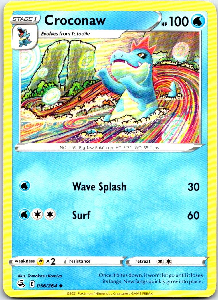 Croconaw - 056/264 - - FUSION STRIKE - Pokemon - Uncommon | AB38-11