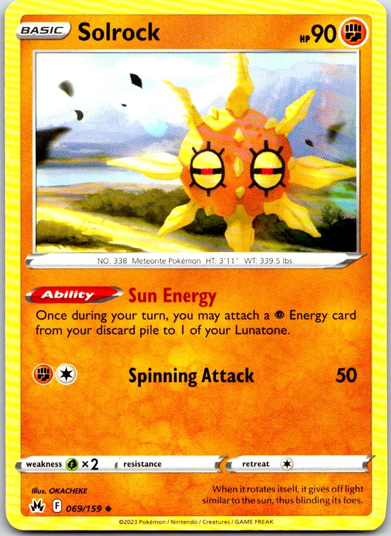 Solrock - 069/159 - - CROWN ZENITH - Pokemon - Uncommon | AA102-37
