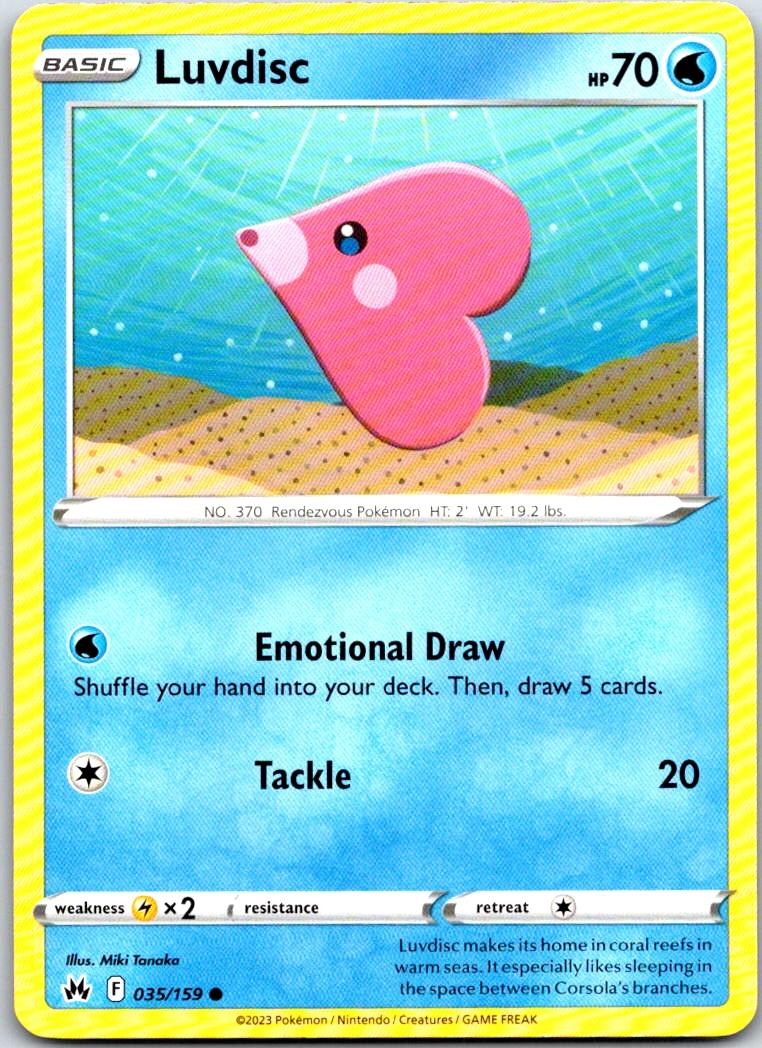 Luvdisc - 035/159 - - CROWN ZENITH - Pokemon - Common | AA101-24