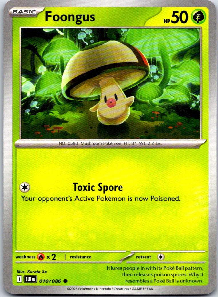 Foongus - 010/086 - - BLACK BOLT - Pokemon - Common | AA106-40