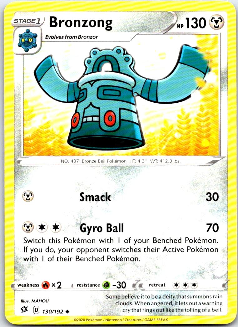 Bronzong - 130/192 - - REBEL CLASH - Pokemon - Uncommon | AB73-15