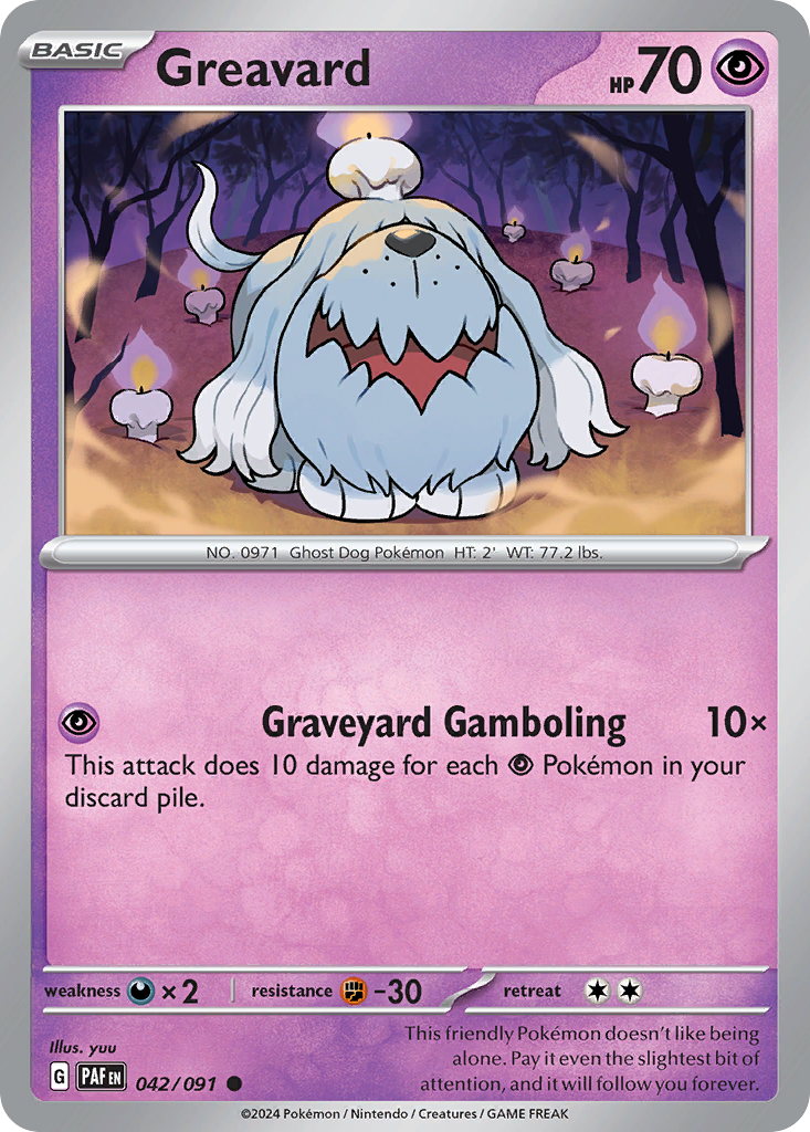 Greavard - 042/091 - - PALDEAN FATES - Pokemon - Common | AA48-131
