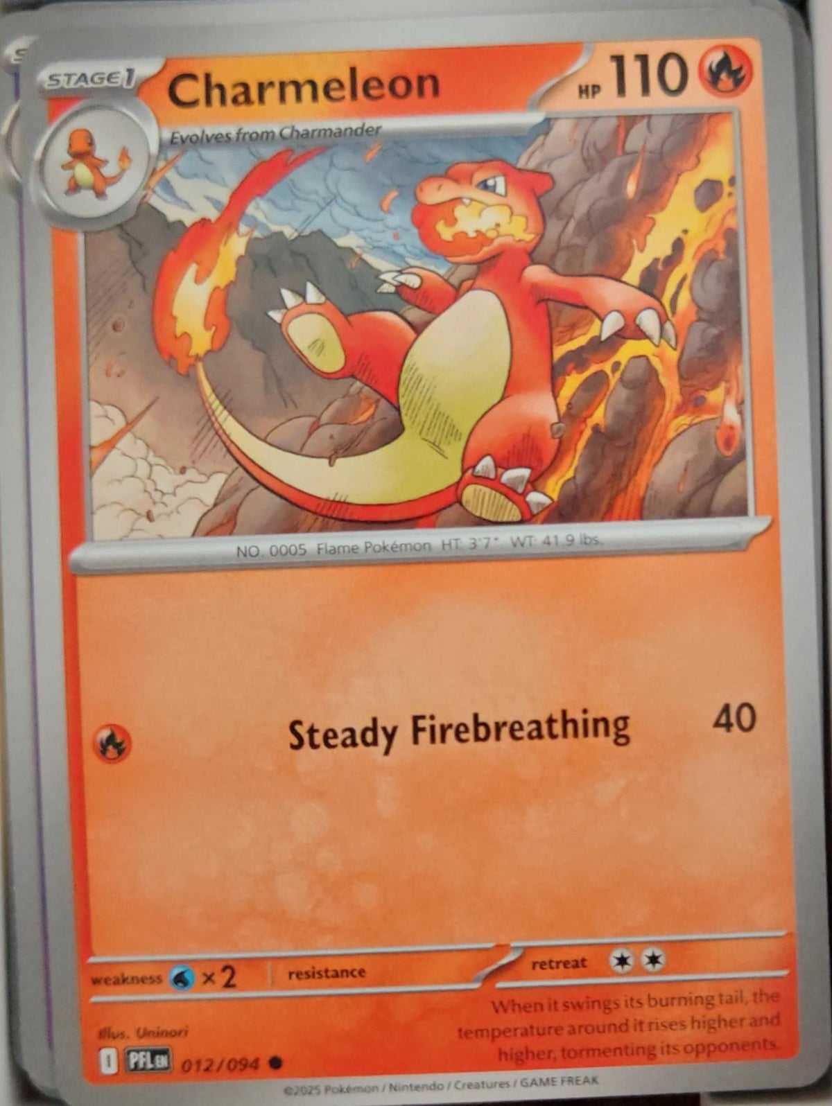 Charmeleon - 012/094 - - PRIZE PACK SERIES CARDS - Pokemon - Common | AA45-33
