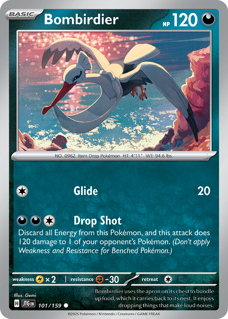 Bombirdier - 101/159 - Reverse Holo - JOURNEY TOGETHER - Pokemon - | AA35-12