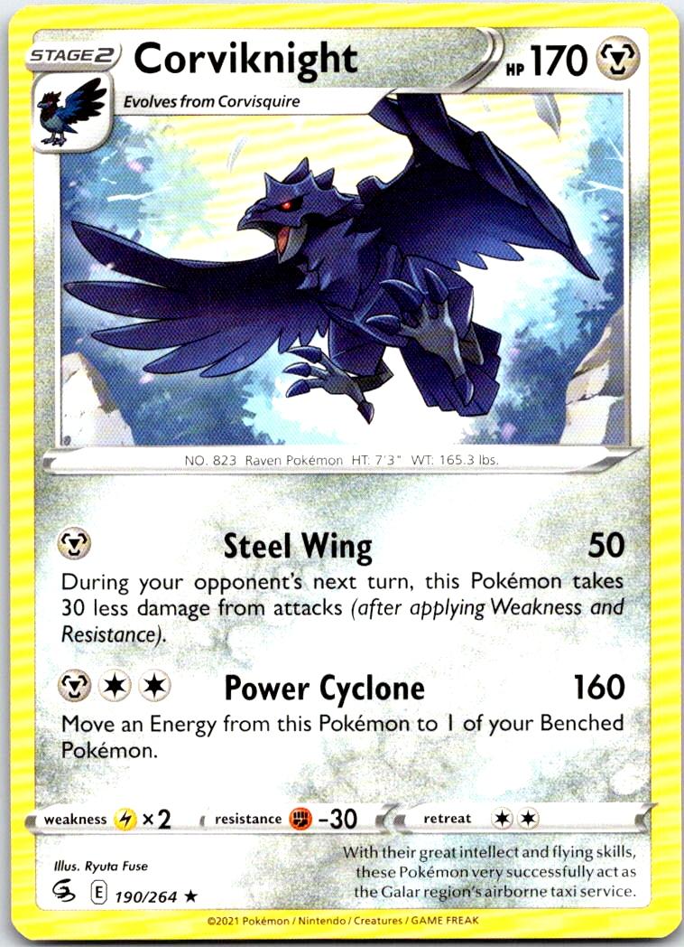 Corviknight - 190/264 - - FUSION STRIKE - Pokemon - Rare | AB39-1