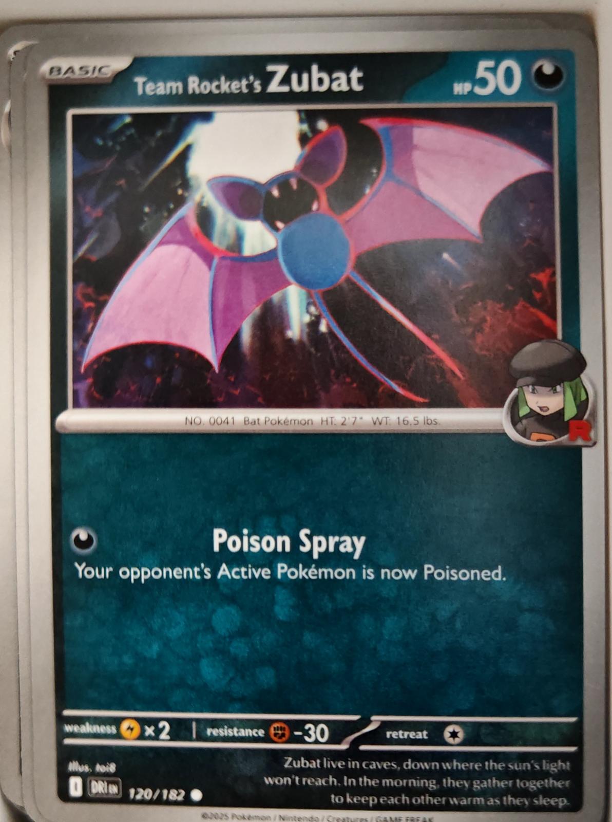 Team Rocket's Zubat - 120/182 - - DESTINED RIVALS - Pokemon - Common | AA12-34