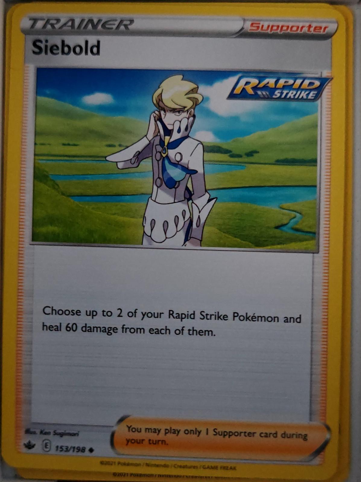 Siebold - 153/198 - - CHILLING REIGN - Pokemon - Uncommon | AA60-6
