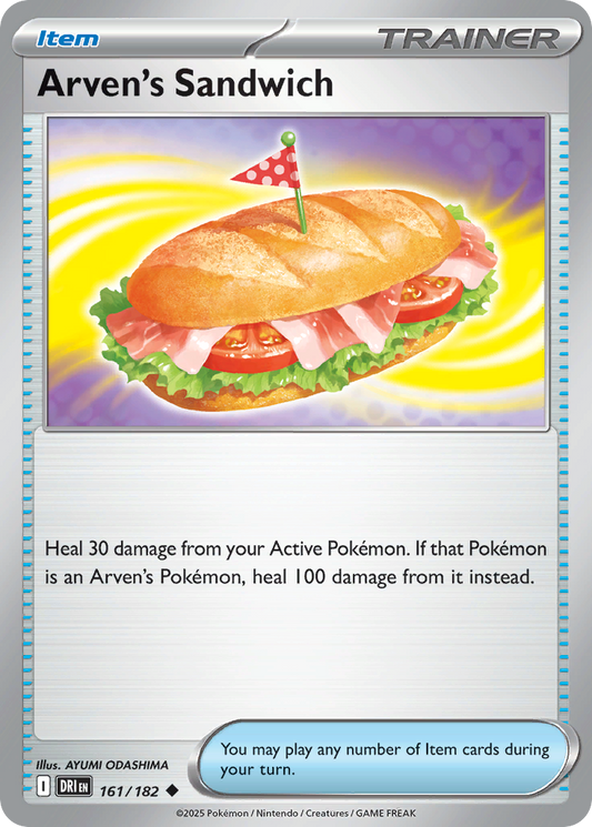 Arven's Sandwich - 161/182 - - DESTINED RIVALS - Pokemon - Uncommon | AA15-46