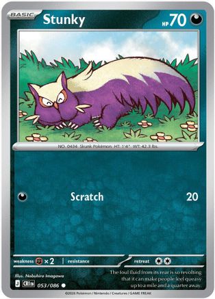 Stunky - 053/086 - - CHAOS RISING - Pokemon - Common | AA09-56