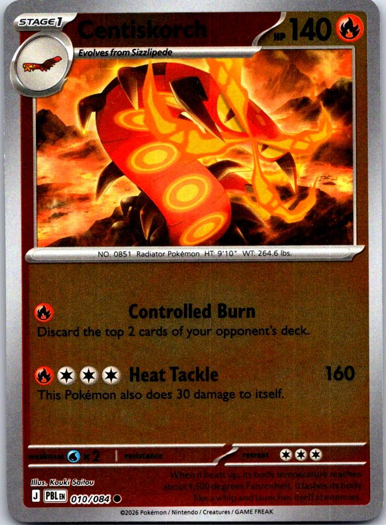 Centiskorch - 010/084 - - PITCH BLACK - Pokemon - Common | AA127-17