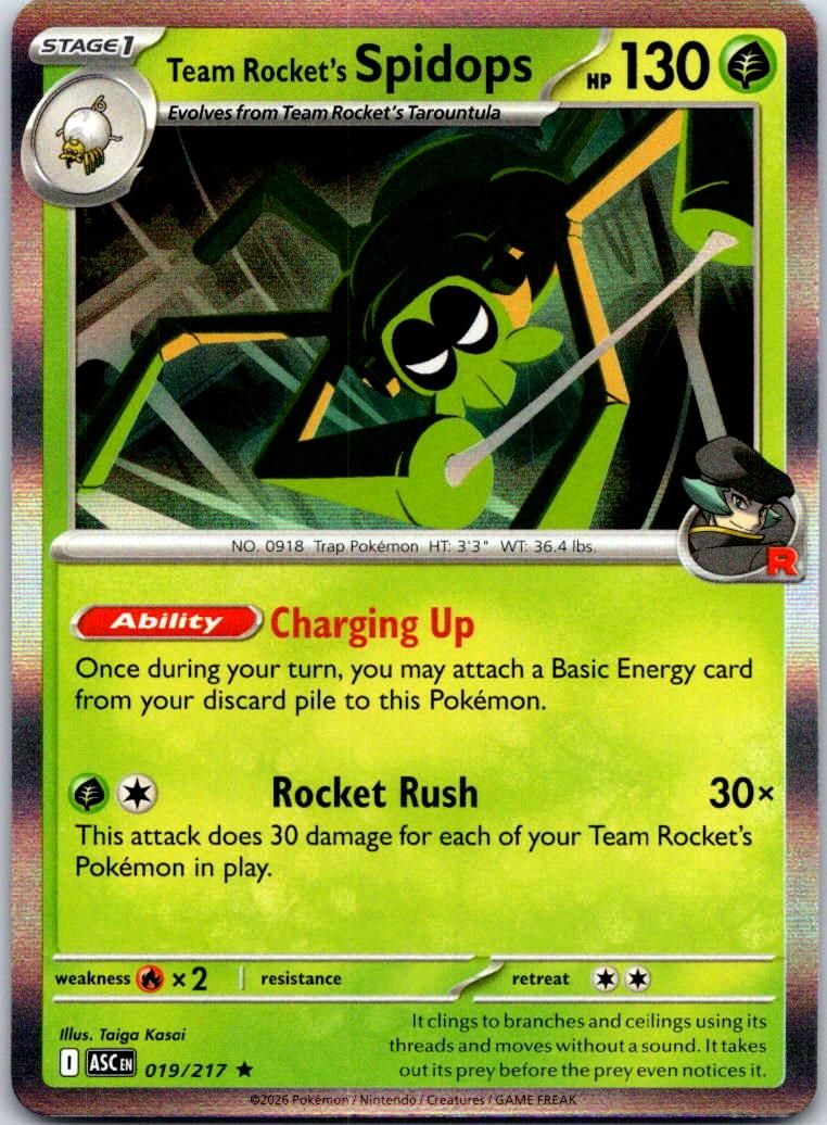 Team Rocket's Spidops - 019/217 - Holo - ASCENDED HEROES - Pokemon - | AB06-16