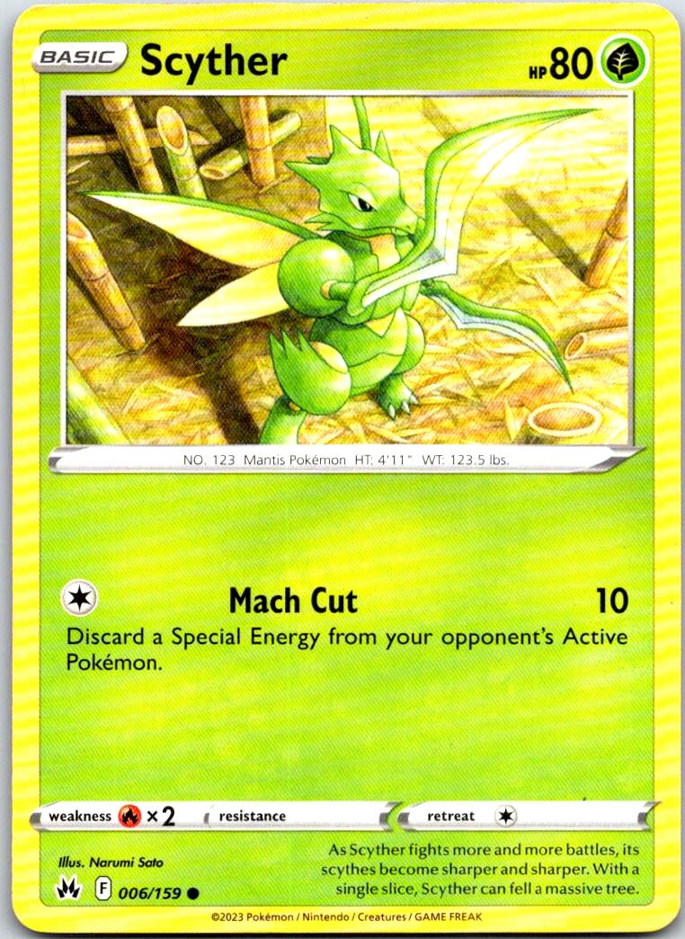 Scyther - 006/159 - - CROWN ZENITH - Pokemon - Common | AB11-35