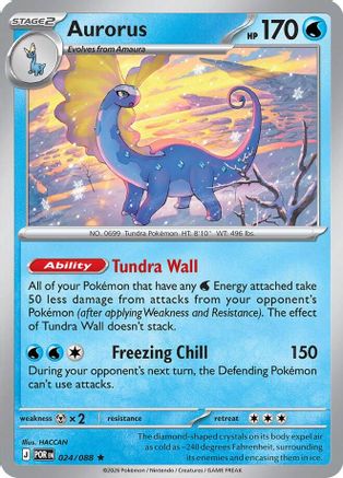 Aurorus - 024/088 - Holo - PERFECT ORDER - Pokemon - Rare | AA06-76