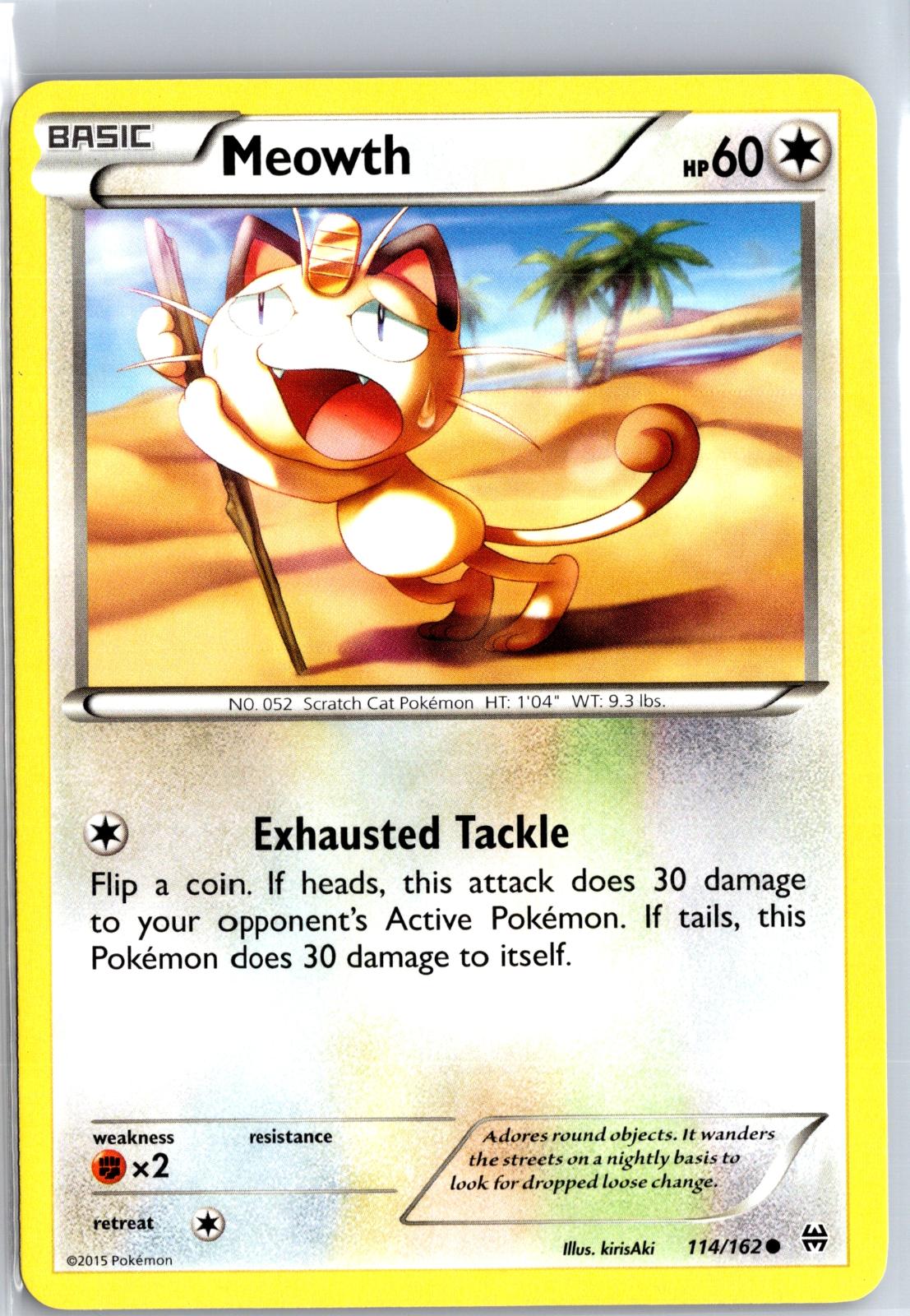 Meowth - 114/162 - - BREAKTHROUGH - Pokemon - Common | AA113-28