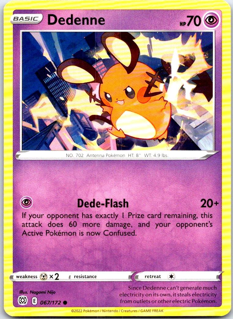 Dedenne - 067/172 - - BRILLIANT STARS - Pokemon - Common | AB67-19