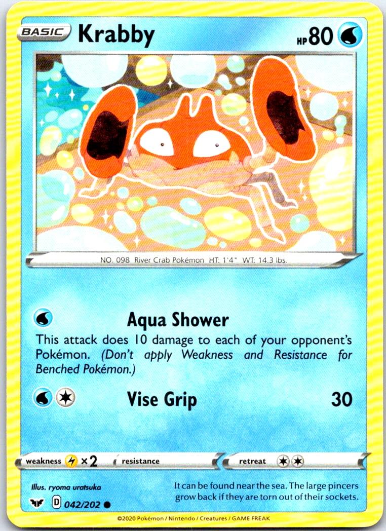 Krabby - 042/202 - - SWORD & SHIELD - Pokemon - Common | AB72-4