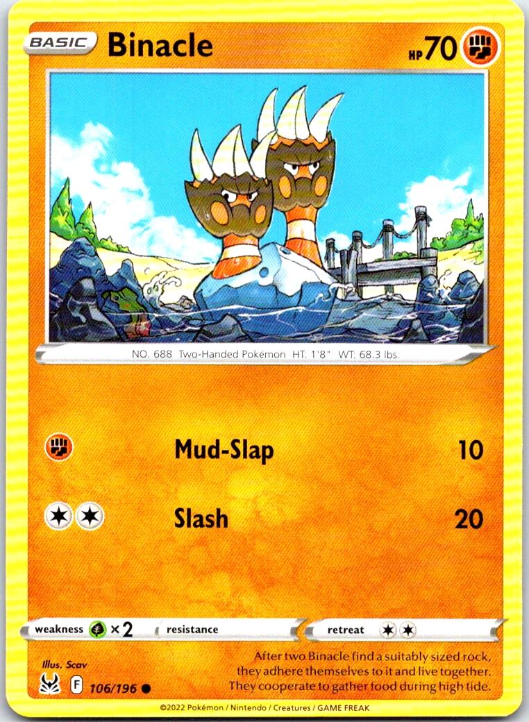 Binacle - 106/196 - - LOST ORIGIN - Pokemon - Common | AB46-24