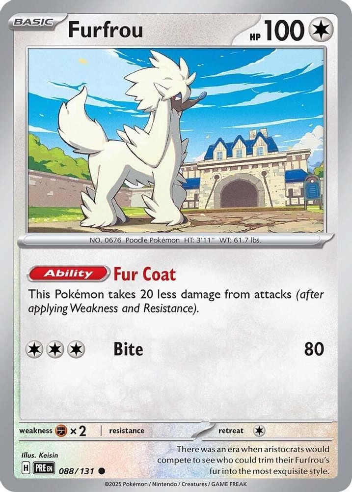 Furfrou - 088/131 - - PRISMATIC EVOLUTIONS - Pokemon - Common | AA27-33