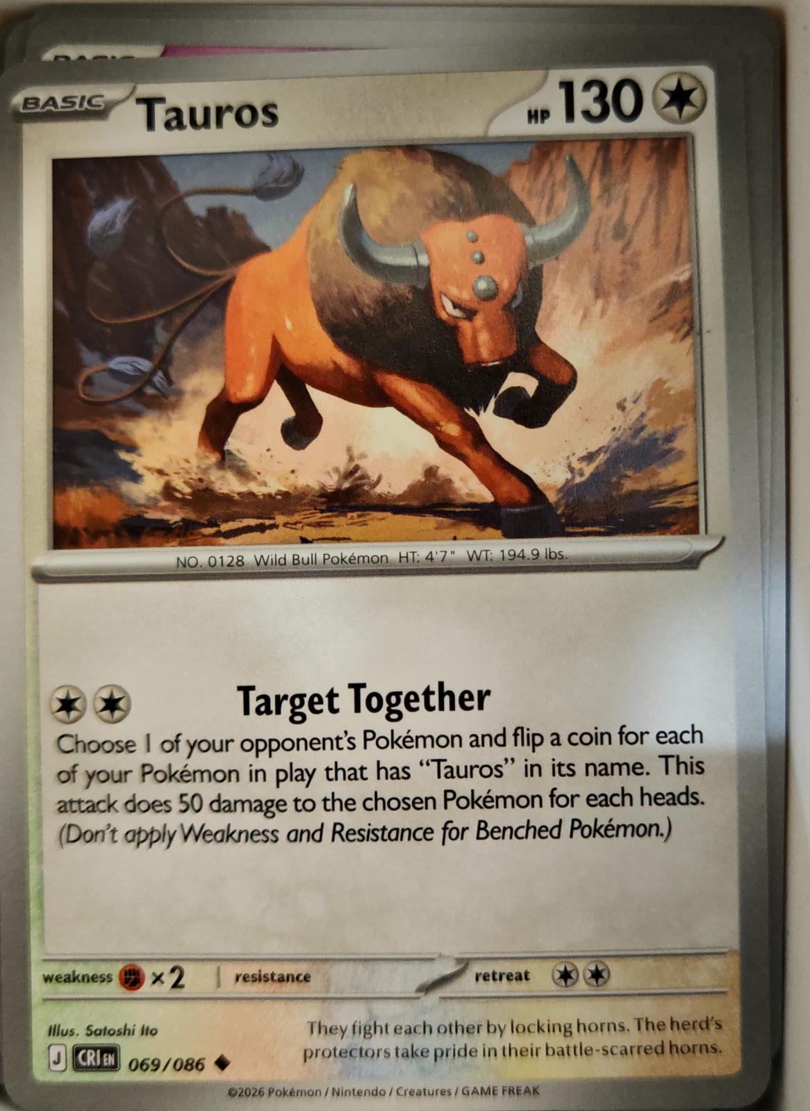 Tauros - 069/086 - - CHAOS RISING - Pokemon - Uncommon | AA09-64